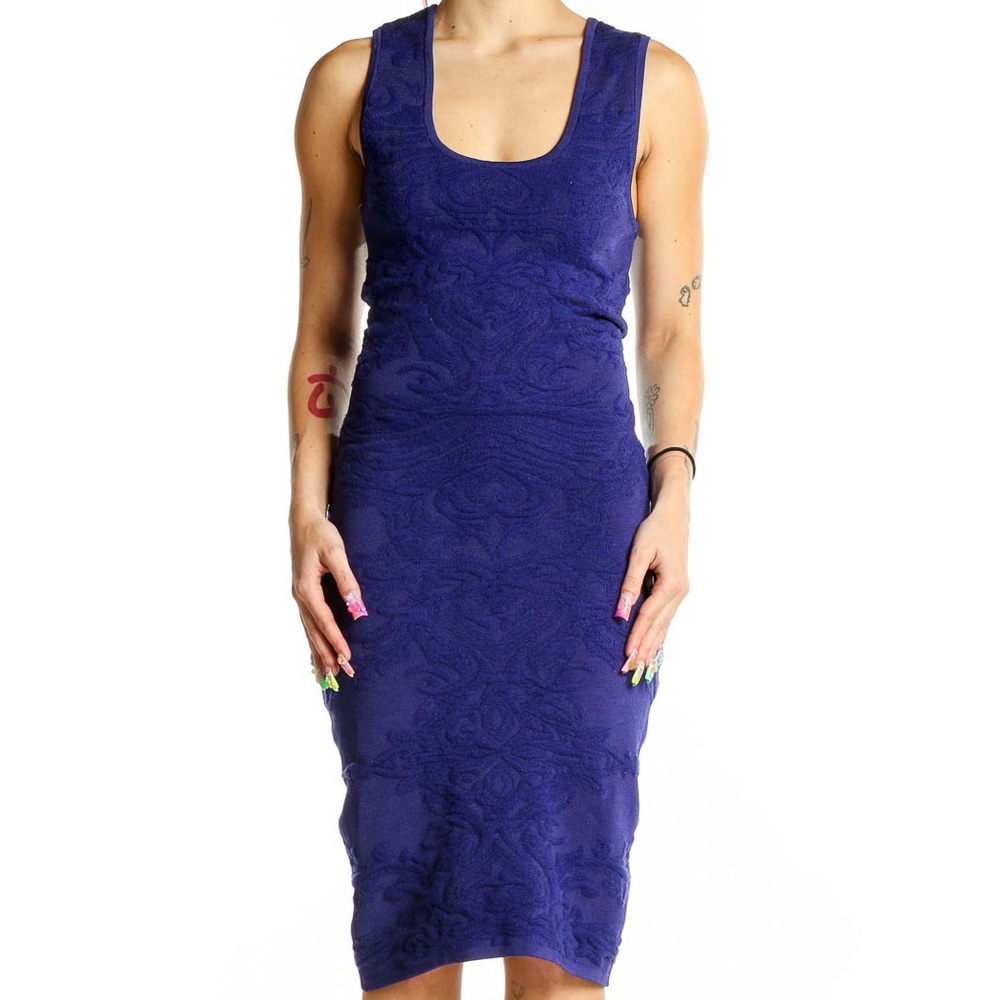 ✨ Nicole Miller Blue Sheath Dress for Cocktail